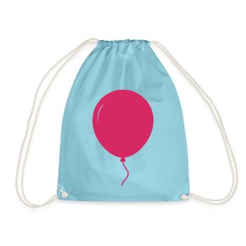Ballonform - Turnbeutel - Aqua - Vorne