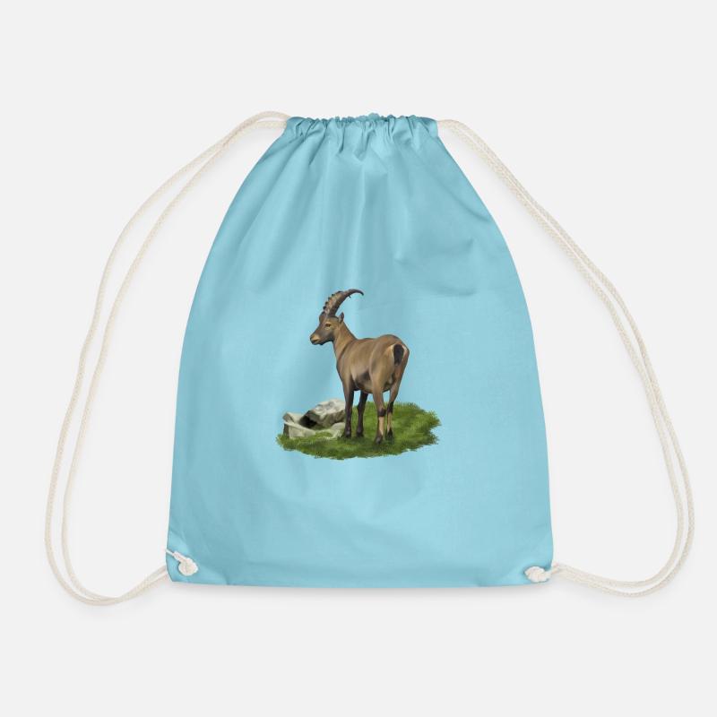 Steinbock - Turnbeutel - Aqua