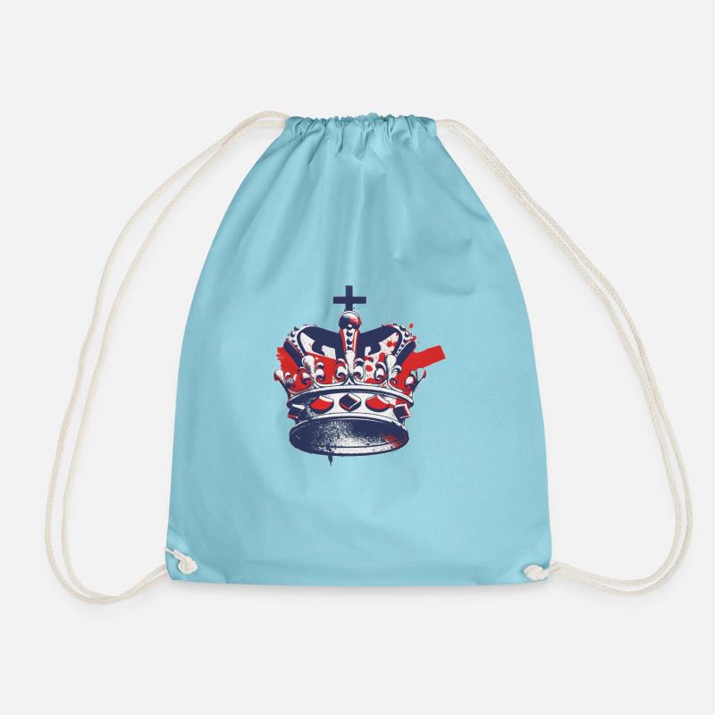Coronation Crown - Drawstring Bag - aqua