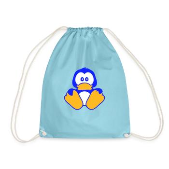Mignon Penguin Siège Bébé Enfant Tout-petit Timide - Sac de sport léger - aqua - Devant