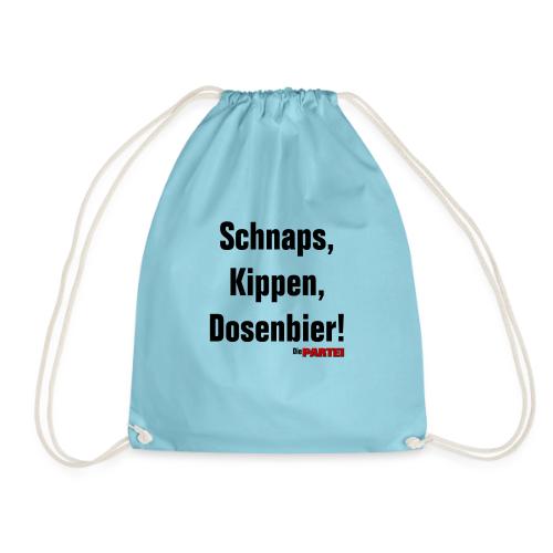 Schnaps, Kippen, Dosenbier. - Turnbeutel