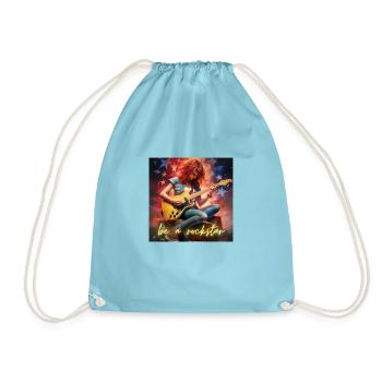 be a rock star girl - Turnbeutel - Aqua - Vorne