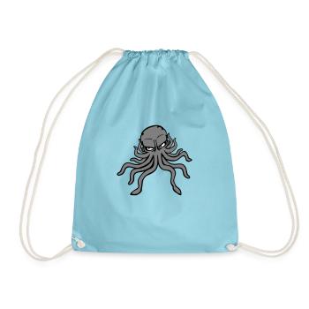Pieuvre, pieuvre, pieuvre, céphalopode, mauvais œil - Sac de sport léger - aqua - Devant