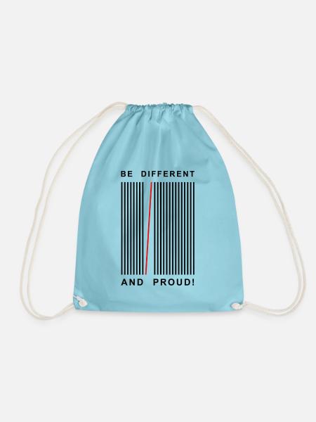 BE DIFFERENT AND PROUD - Turnbeutel - Aqua
