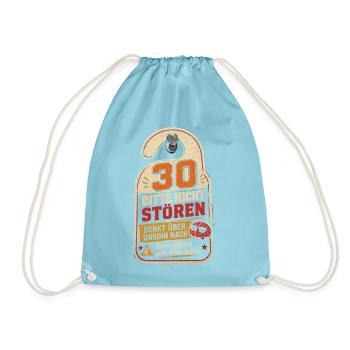 30 Geburtstag Geschenk Lustiger Spruch Humor - Turnbeutel - Aqua - Vorne