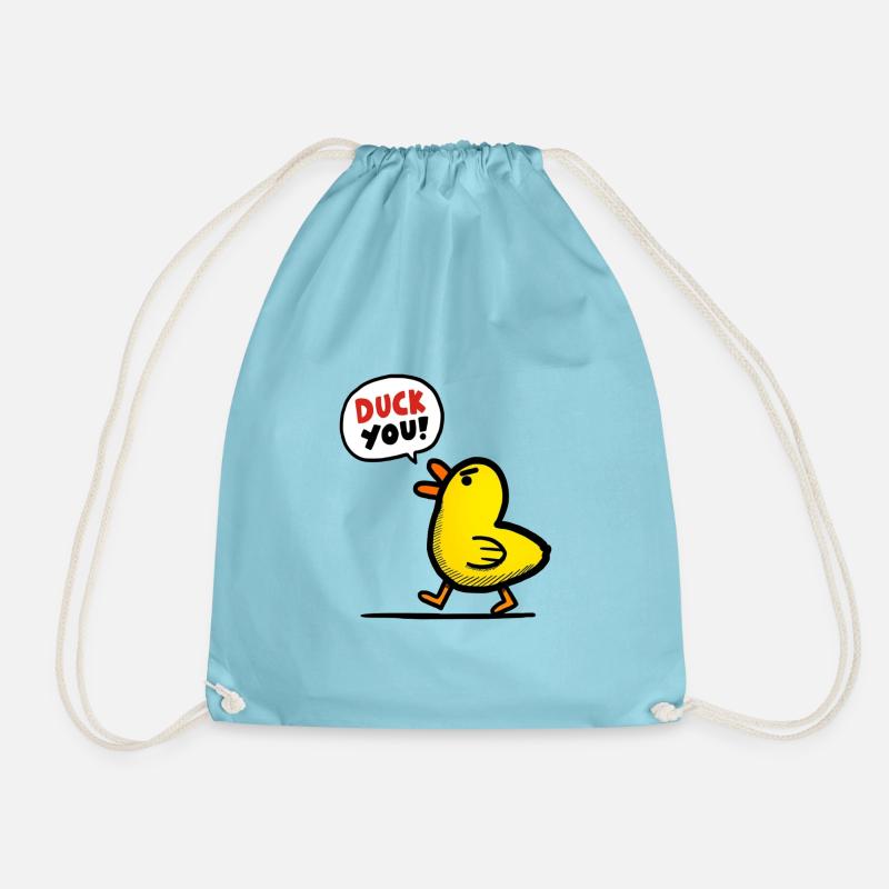 Duck dich - Turnbeutel - Aqua