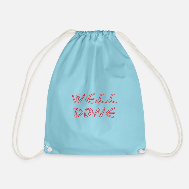 WELL_DONE - Drawstring Bag - aqua
