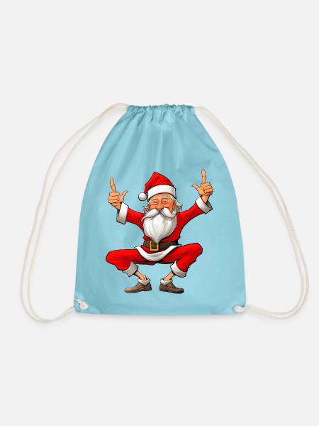 Yogis Weihnachten - Turnbeutel - Aqua