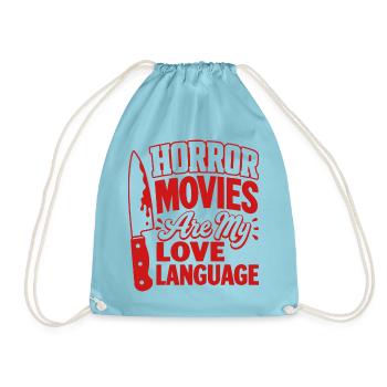 Horror Movies Are My Love Language - Turnbeutel - Aqua - Vorne