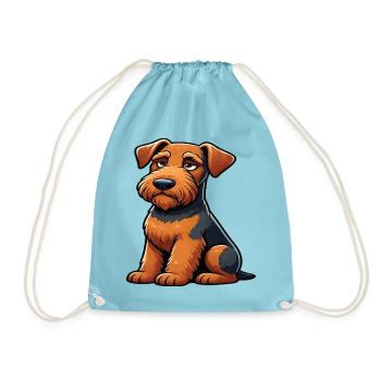 Airedale Terrier Airedales Airedaleliebhaber - Turnbeutel - Aqua - Vorne