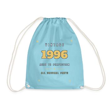 Jahrgang 1996 Bis zur Perfektion gereift - Turnbeutel - Aqua - Vorne