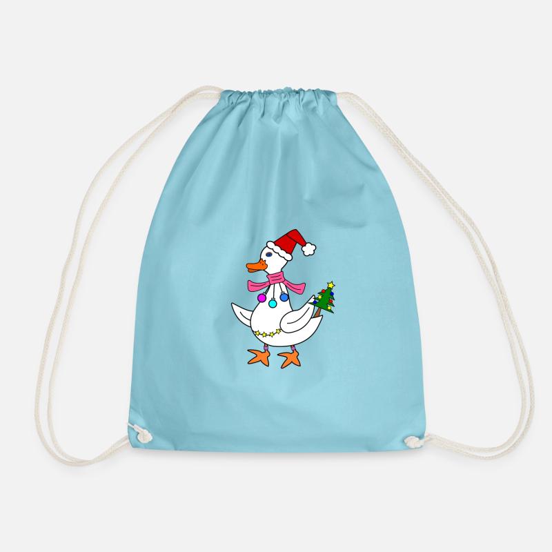 Weihnachtsgans - Turnbeutel - Aqua