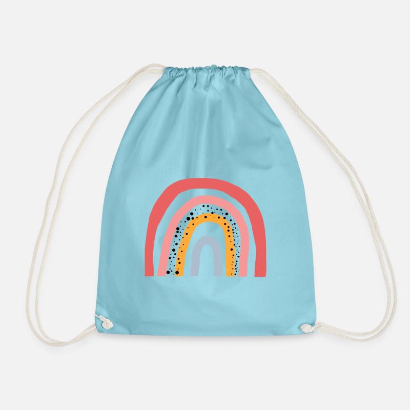 Rainbow - Love - Rainbow Trend - Drawstring Bag - aqua