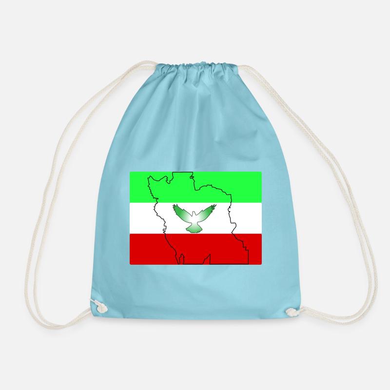 Iran Flagge  - Turnbeutel - Aqua
