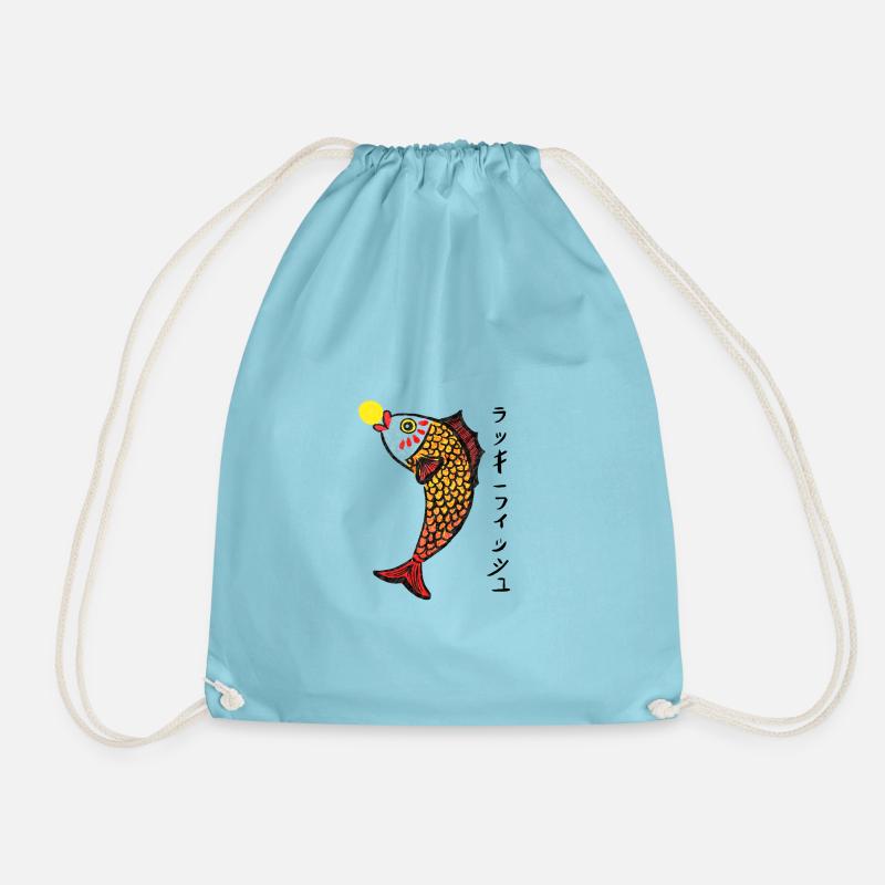 lucky charm - Drawstring Bag - aqua