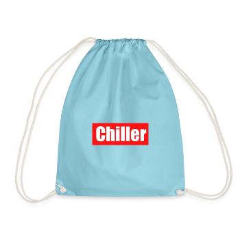 chiller weiß - Turnbeutel - Aqua - Vorne