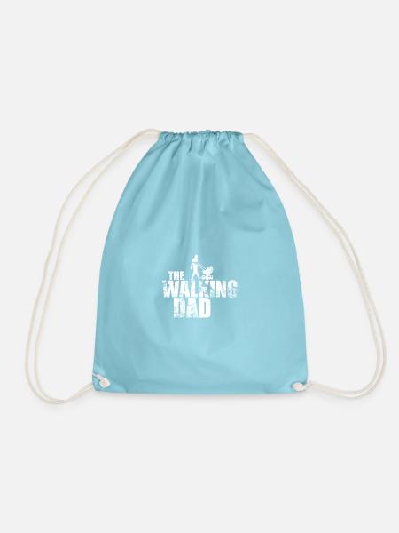 lustiger Spruch The Walking Dad Geschenk - Turnbeutel - Aqua