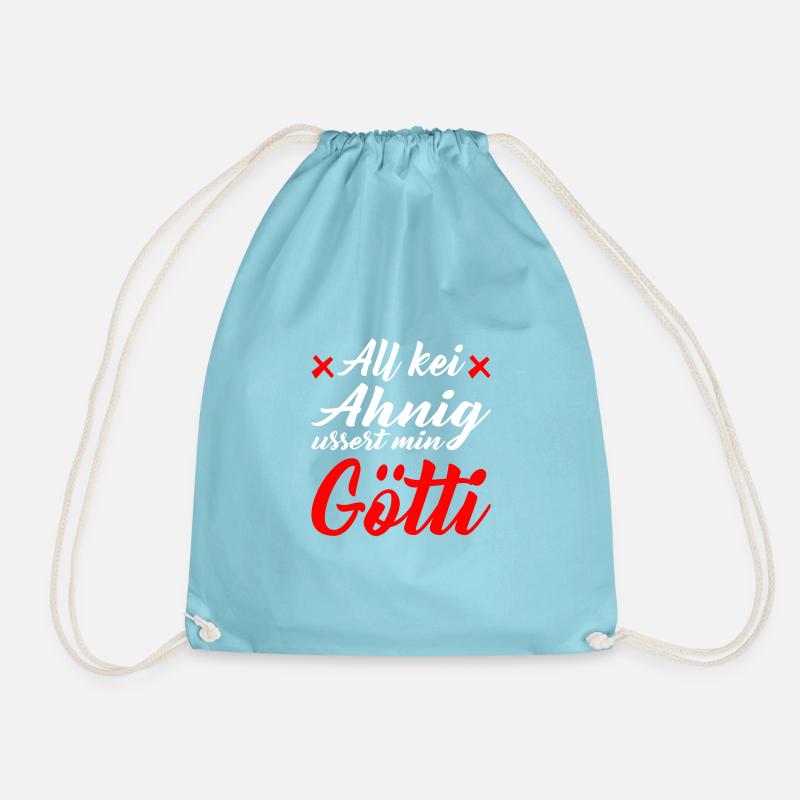 Gotti Götti Schweiz Schweizer Geschenk - Turnbeutel - Aqua