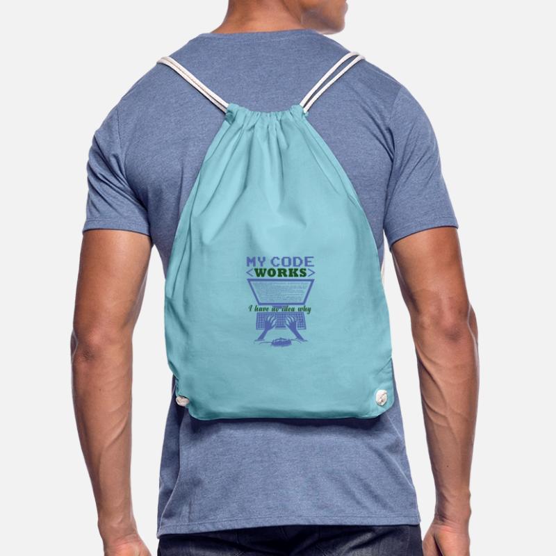 Funny Code Joke Coding Drawstring Bag