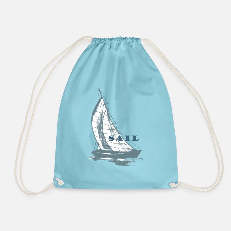 Segelboot,Meer,Geschenk,maritim,cool,trend, - Turnbeutel - Aqua