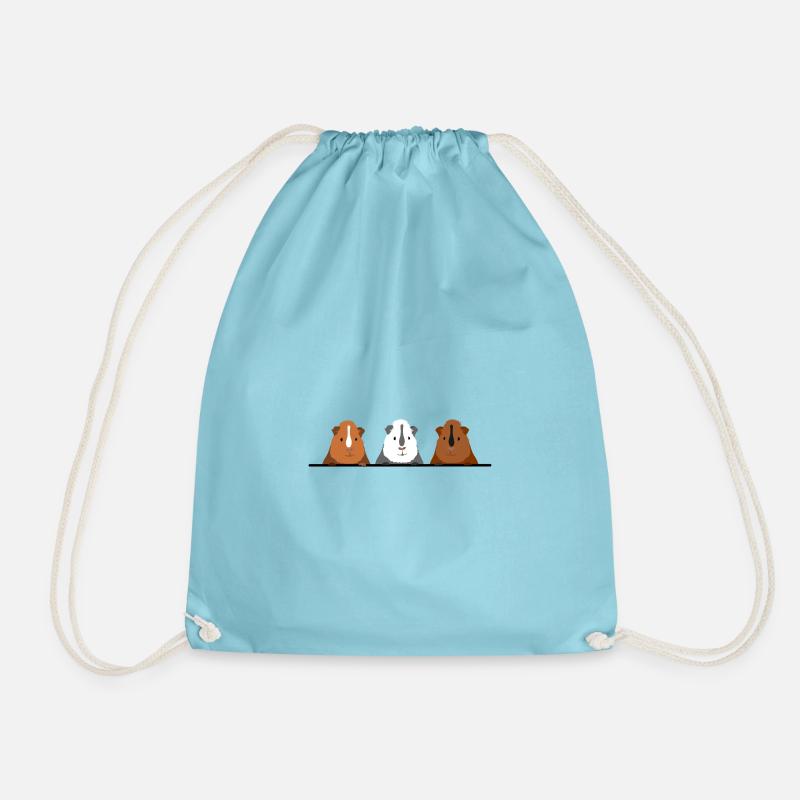 Cadeau mignon de 3 cochons d'Inde - Sac de sport léger - aqua
