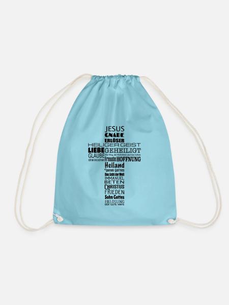 Jesus Christus von Nazareth Glaube Bibel Jesus - Turnbeutel - Aqua