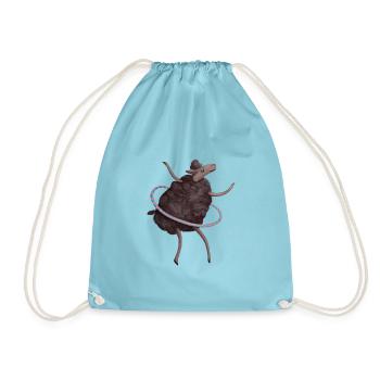 Schaf Hula hup - Turnbeutel - Aqua - Vorne