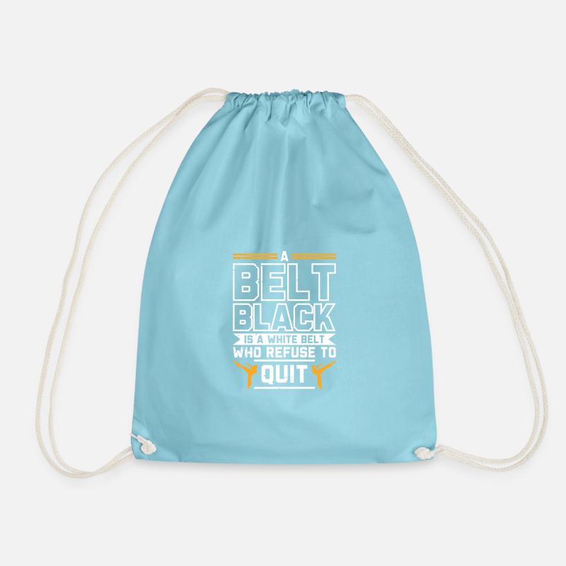 A Black Belt Is A White Belt Who Refuse T | Karate - Turnbeutel - Aqua