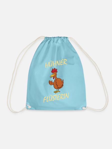 Hühner Flüsterin - lustiges Huhn Hahn Hühnerstall - Turnbeutel - Aqua