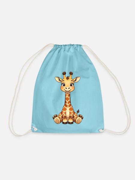 Kuschelige Giraffe Lächeln - Turnbeutel - Aqua