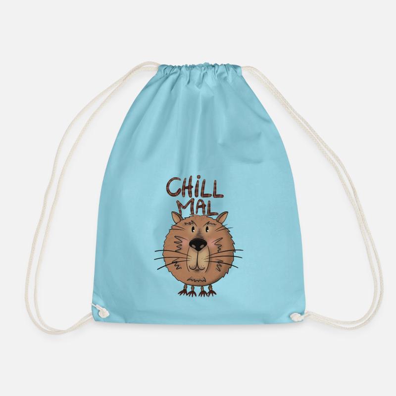 Capybara chill mal - Turnbeutel - Aqua