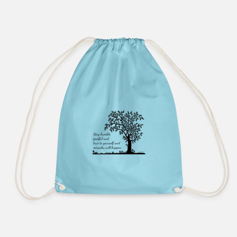Baum - Turnbeutel - Aqua