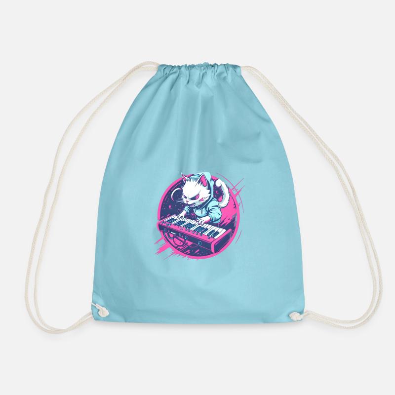 Synth Cat - Sac de sport léger - aqua