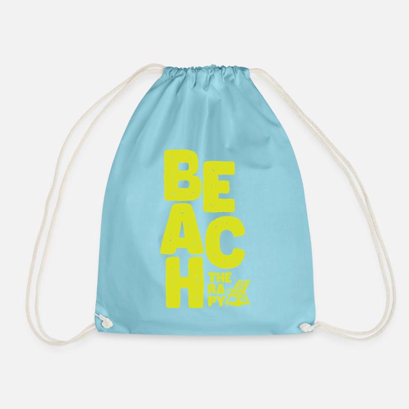 Beach Therapy - Drawstring Bag - aqua
