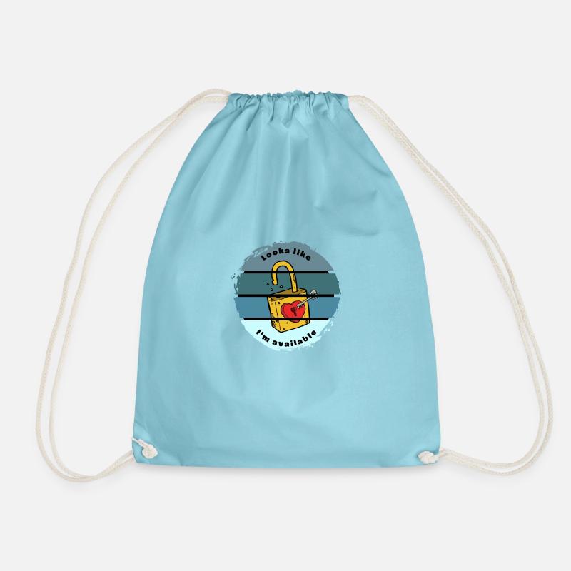 Looks like I'm available - Drawstring Bag - aqua