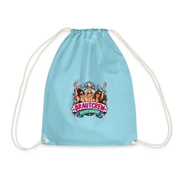 Brautcrew – Konfetti Kommando - Turnbeutel - Aqua - Vorne
