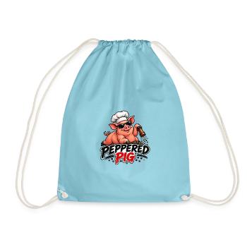 Peppered Pig Kochchef Cartoon - Turnbeutel - Aqua - Vorne