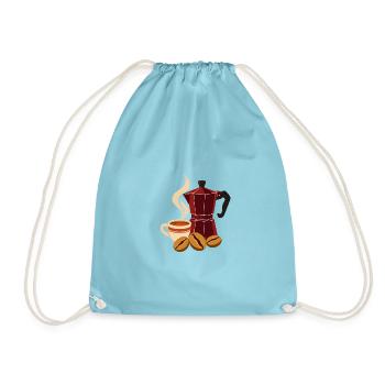 Mokkazauber Kaffee-Set - Turnbeutel - Aqua - Vorne