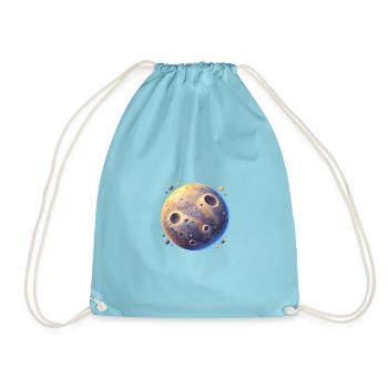 Mondkrater Farbenspiel - Turnbeutel - Aqua - Vorne