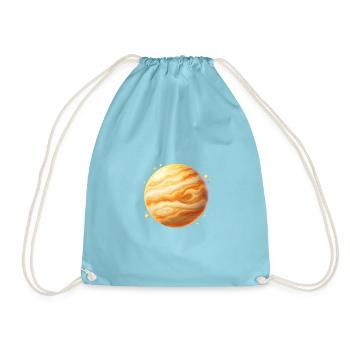 Goldplanet Jupiter Wirbel - Turnbeutel - Aqua - Vorne