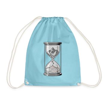 Bergsteiger Sanduhr - Turnbeutel - Aqua - Vorne
