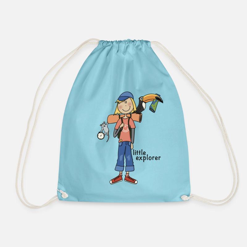 Little Explorer - Camping Kids - Turnbeutel - Aqua