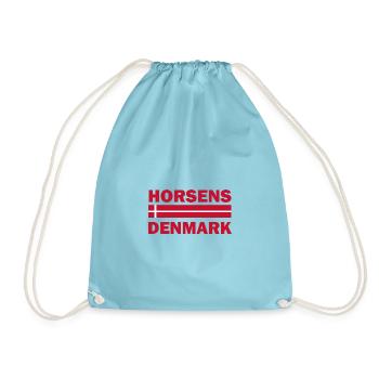 Horsens Dänemark-Flaggenmotiv - Turnbeutel - Aqua - Vorne
