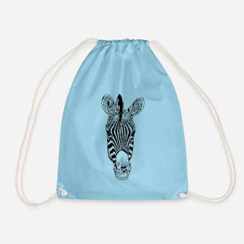 Zebra - Turnbeutel - Aqua