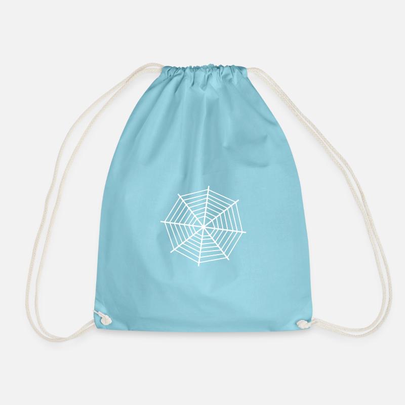 Cobweb - Drawstring Bag - aqua