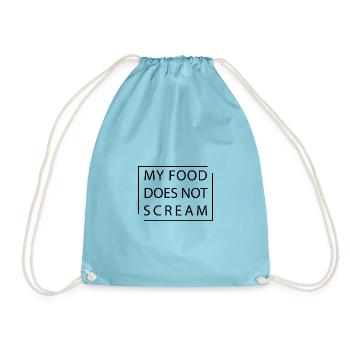 My Food does not scream - Turnbeutel - Aqua - Vorne