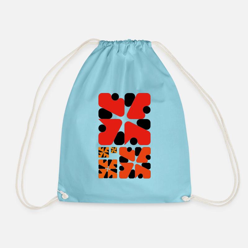 Angle 3 - Drawstring Bag - aqua