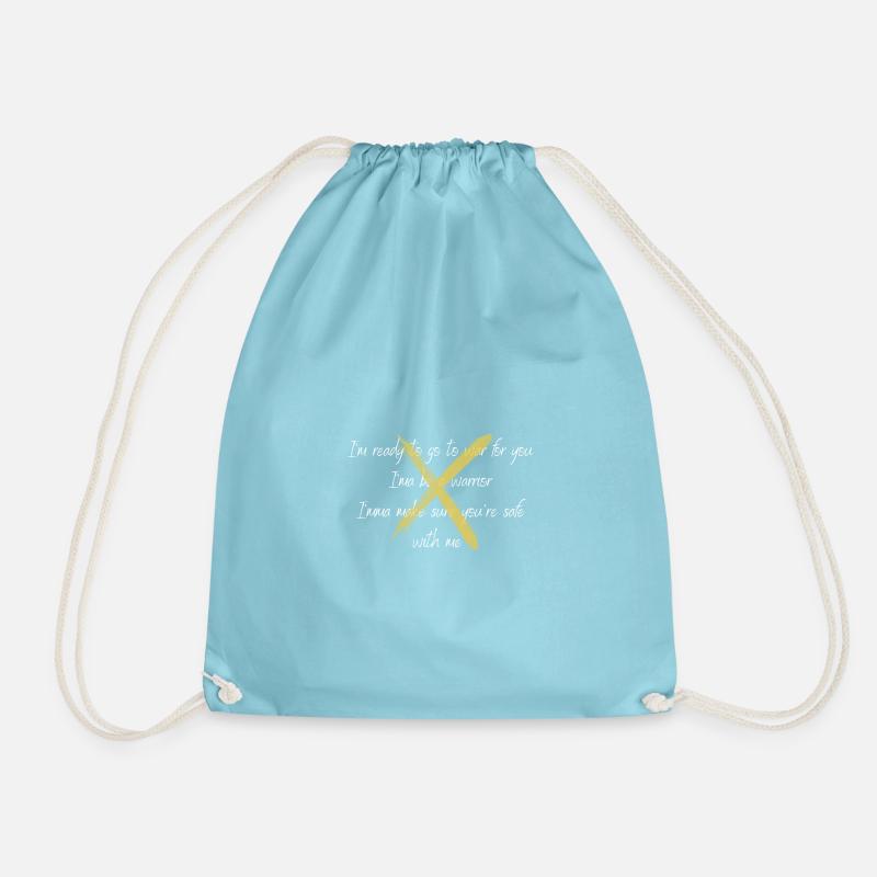 X - Drawstring Bag - aqua
