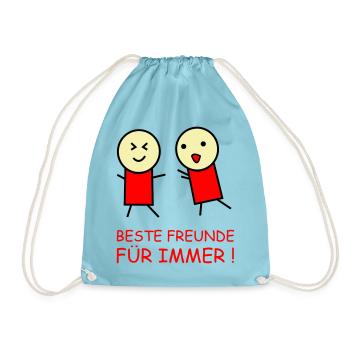 Beste Freunde Für Immer Duo - Turnbeutel - Aqua - Vorne
