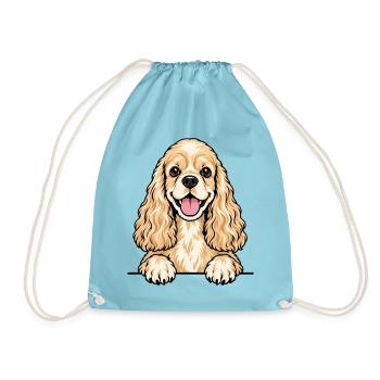 American Cocker Spaniel - Turnbeutel - Aqua - Vorne